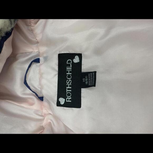 Rothchild striped colorblock hooded puffer jacket Size XS (6-6X) - Picture 4 of 5